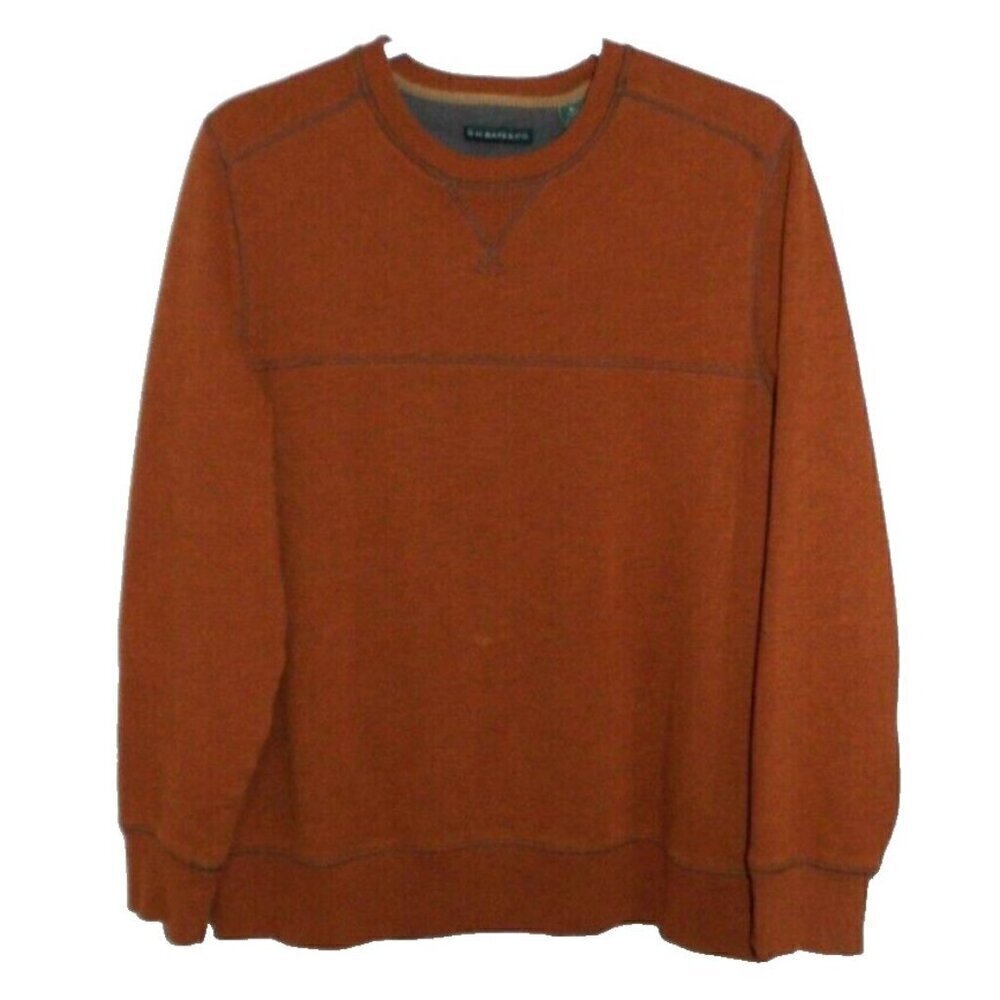 G.H. BASS & CO brown, burnt orange heavier weight sweatshirt men's size L